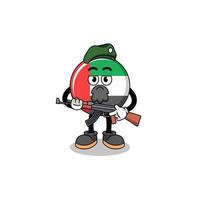 Character cartoon of UAE flag as a special force vector