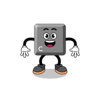 keyboard C key cartoon with surprised gesture vector