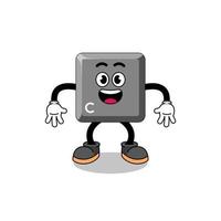 keyboard C key cartoon with surprised gesture vector