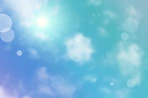 bokeh on blue sky and white cloud blurred background photo