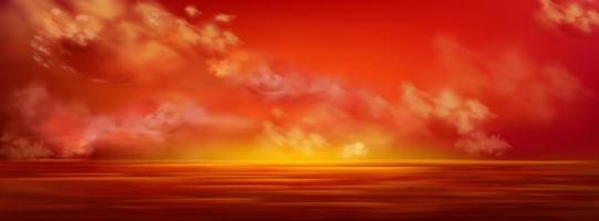 Sunset sky in sea, red clouds flying over ocean 16263434 Vector Art at Vecteezy Sunset sky in sea, red clouds flying over ocean 16263434 Vector Art at Vecteezy