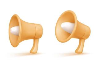 3d megaphone or loudspeaker render elements vector