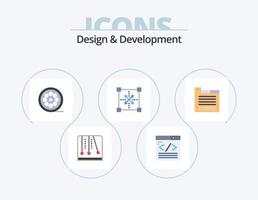 Design and Development Flat Icon Pack 5 Icon Design. shape. development. web development. design. web vector