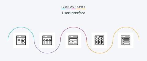 User Interface Line 5 Icon Pack Including isotope. communication. image. user. hero vector