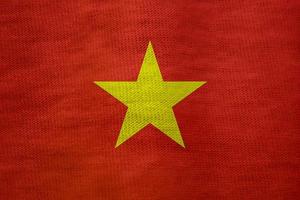 textura de la bandera vietnamita como fondo foto