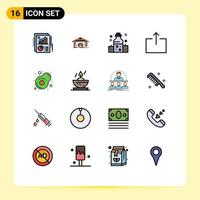 16 Creative Icons Modern Signs and Symbols of fry breakfast healthcare send arrow Editable Creative Vector Design Elements