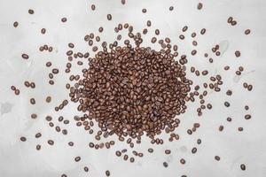 coffee beans on a white background with copy space for your text photo