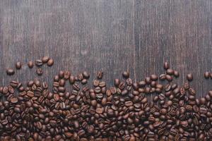 coffee beans isolated on Black background. with copy space for your text photo