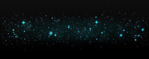 Blue sparkles, glitter, stardust or twinkle stars vector