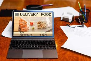 Food Delivery Fast Food sushi Obesity Concept photo