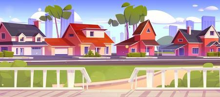 White wooden house porch on suburb street vector