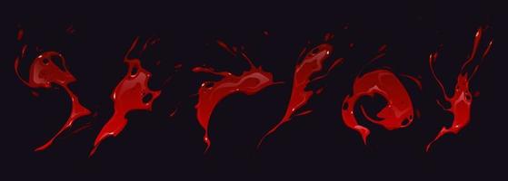 animación de salpicaduras de sangre, hoja de sprite de dibujos animados fx vector