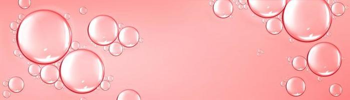 Pink background with water drops, vector template