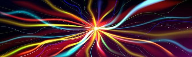 Abstract background with colorful curve lines vector