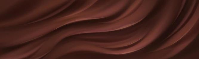 Chocolate texture background, mousse ripple waves vector