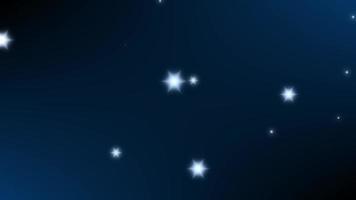 Many shiny stars falling as animated background and animated stars background in dark night of holy eve and Christmas as decorative star fall with glowing star crystals for festive holiday season video