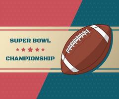 ilustración vectorial del super bowl, un evento deportivo de fútbol americano, en colores antiguos. perfecto para pancartas, carteles, plantillas y más. vector