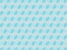 Blue seamless simple geometric background, pattern of cubes vector