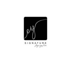 Initial EY beauty monogram and elegant logo design, handwriting logo of initial signature, wedding, fashion, floral and botanical with creative template. vector