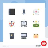 9 Creative Icons Modern Signs and Symbols of website computer research screen clothes Editable Vector Design Elements