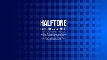 Abstract background vector with gradient blue color halftone, simple design banner with copy space text