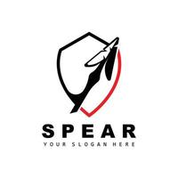 Spear Logo, Hunting Gear Design, Arrow War Weapon, Product Brand Vector