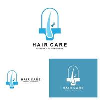 Hair Care Logo, Scalp Layer Design, Health Salon Brand Illustration vector