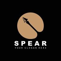 Spear Logo, Hunting Gear Design, Arrow War Weapon, Product Brand Vector