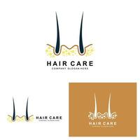 Hair Care Logo, Scalp Layer Design, Health Salon Brand Illustration vector