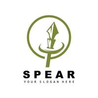 Spear Logo, Hunting Gear Design, Arrow War Weapon, Product Brand Vector