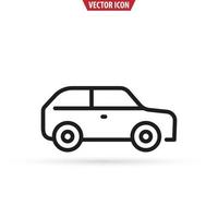 icono de línea de coche todoterreno. concepto de transporte ilustración vectorial aislado sobre fondo blanco. vector