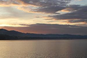 Beautiful lake in the afternoon photo