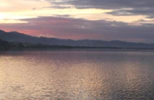 defocused on a Beautiful lake in the afternoon photo