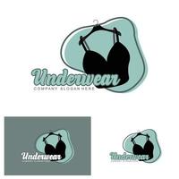 Underwear Logo, Women's Bra Vector, Women's Fashion Design vector