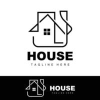 House Logo, Simple Building Vector, Construction Design, Housing, Real Estate, Property Rental vector