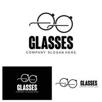 logotipo de gafas, vector de aspecto de moda, diseño para tienda de ropa, tienda de gafas, salón de ojos para el cuidado de los ojos