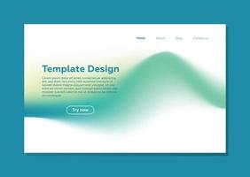 Website landing page design template. Gradient background. The mood is calm and peaceful. vector