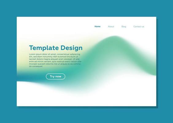 Website landing page design template. Gradient background. The mood is calm and peaceful.