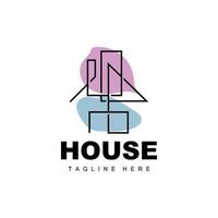 logotipo de la casa, vector de construcción simple, diseño de construcción, vivienda, bienes raíces, alquiler de propiedad