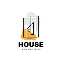 House Logo, Simple Building Vector, Construction Design, Housing, Real Estate, Property Rental vector