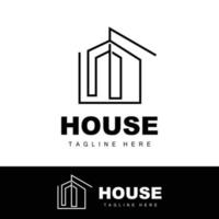 House Logo, Simple Building Vector, Construction Design, Housing, Real Estate, Property Rental vector