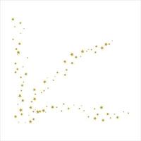 Golden scattered stars on sky spread icon flat design. vector