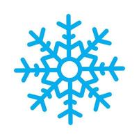 ilustración de vector de elemento de garabato dibujado a mano de copo de nieve de navidad.
