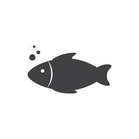 icono de pescado aislado ilustración vectorial de diseño plano vector