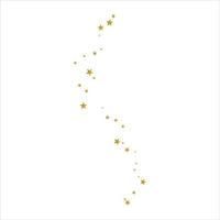 Golden scattered stars on sky spread icon flat design. vector
