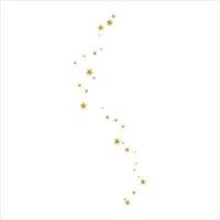 Golden scattered stars on sky spread icon flat design. vector