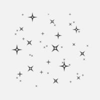 estrellas en el cielo icono aislado diseño plano vector ilustración.