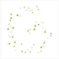 Golden scattered stars on sky spread icon flat design. vector