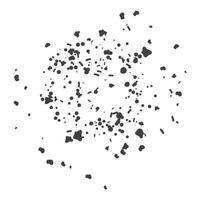 puntos de grunge de aerosol negro o ilustración de vector de puntos dispersos.