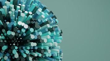 Abstract hexagons ball background 3D render illustration photo